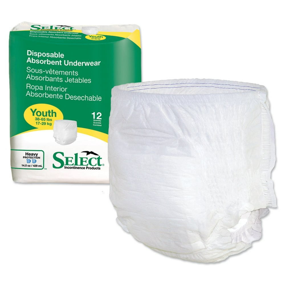 Select Pediatric Underwear Pull On Youth Disposable Heavy Absorbency