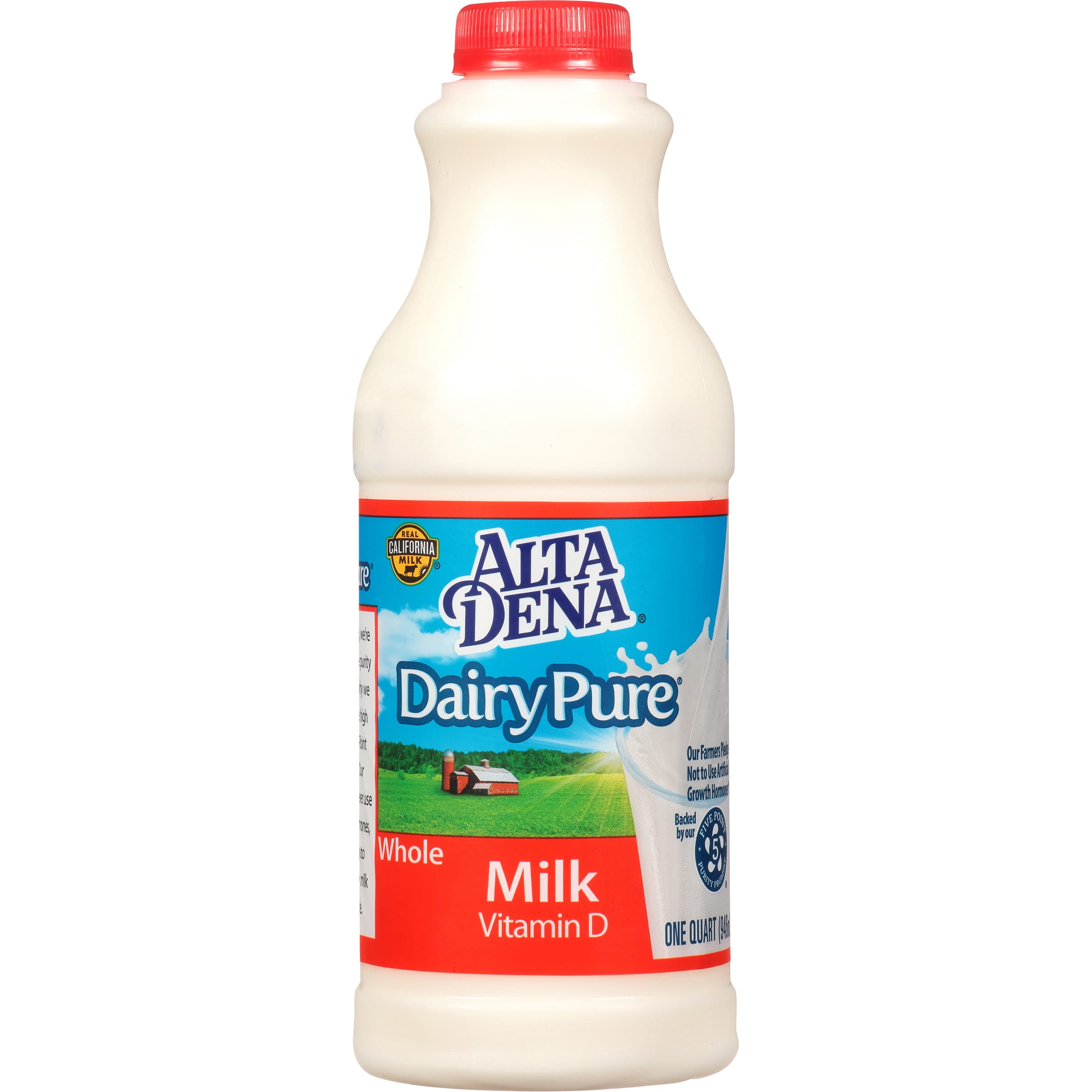 DairyPure Vitamin D Milk, Whole Milk Bottle 1 Quart