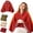Red, variant on Cozy Heated Zip Up Blanket, Heated Shawl Wraps for Women, USB Wearable Blanket Heat Settings, Portable USB Heated Blanket Shawl with 3 Heat Settings & Fast Heating, Home Outdoor Office Use