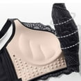 thumbnail image 6 of Comfortable Lace Bra No Steel Ring Adjustable Underwear Breathable Lifting Design for Everyday Wear #Black,XL, 6 of 7