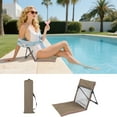 thumbnail image 4 of Beach Chair under $5! Yannianjz Foldable Beach Mat with Backrest, Portable Outdoor Reclining Mat, Adjustable Sun Lounger for Camping, Padded Beach Chair with Carry Bag, 4 of 6