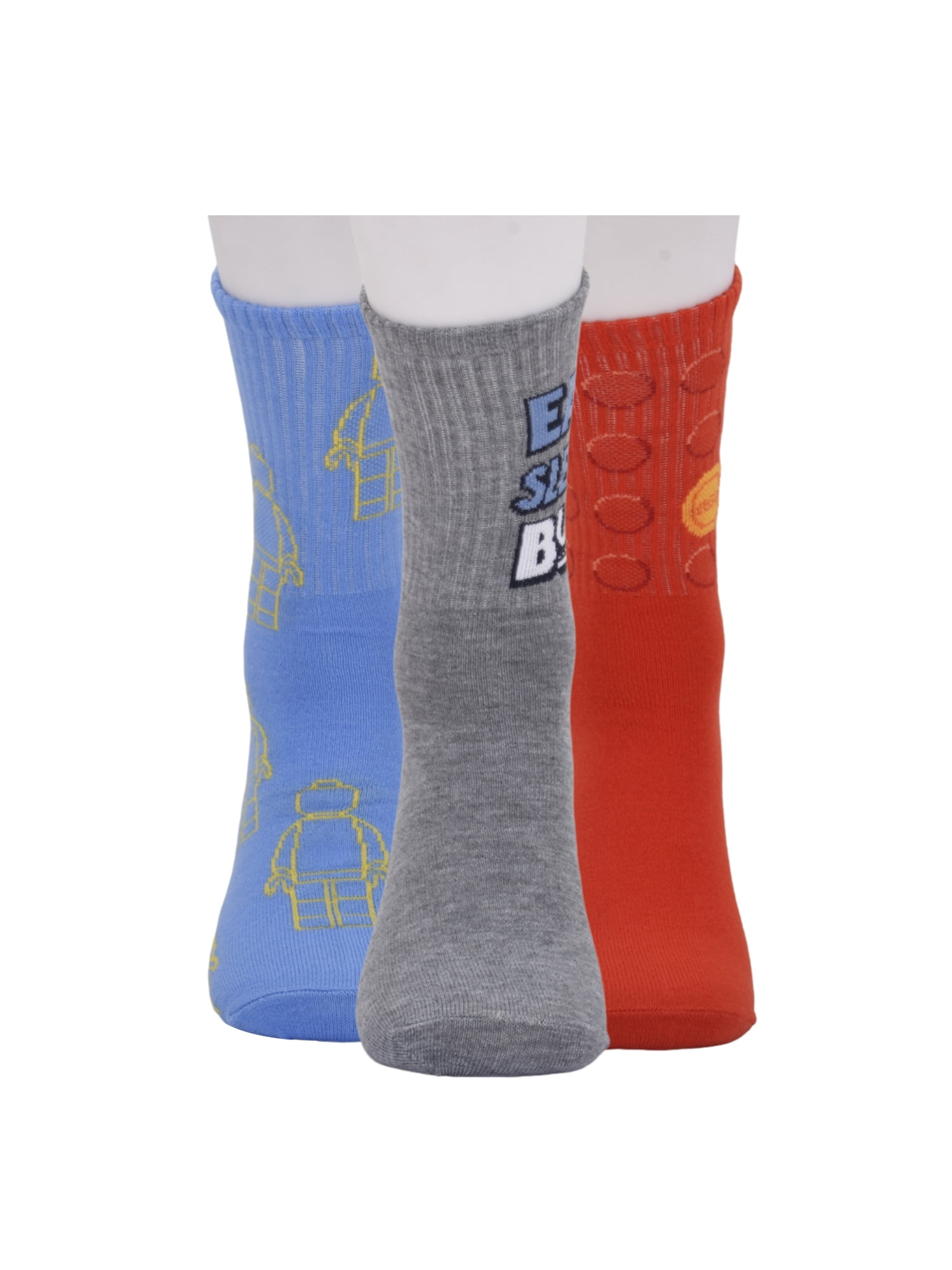 Lego Boys Crew Socks, 3-pack, Sizes S