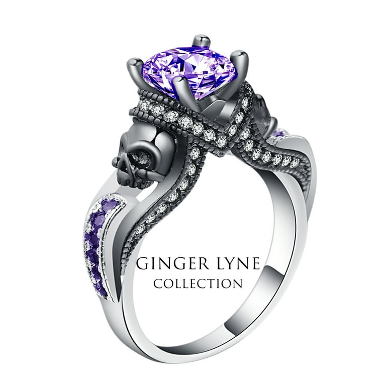 Purple skull deals ring