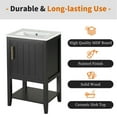 thumbnail image 6 of HICOMILA 20" Small Bathroom Vanity with Sink Combo, Freestanding Vanity Cabinet with Soft Closing Door, Storage Rack, Open Shelf, Black, 6 of 7