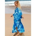 thumbnail image 6 of EDOLYNSA Plus Size Kaftan Dresses for Women Print Swimwear Cover up Beach Caftan Robe Maxi Loungewear, 6 of 8