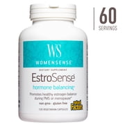 WomenSense EstroSense by Natural Factors, Natural Supplement to Support Estrogen and Hormone Balance During PMS or Menopause, Vegan, Non-GMO, 120 Capsules