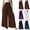 12# Brown, variant on Palazzo Pants for Women Casual Flowy Chiffon Pants Dressy Lightweight Loose Wide Leg Summer Culottes with Lining Purple S