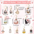 thumbnail image 2 of 20Pcs 10 Style Alloy Enamel Cat Charm Locking Stitch Markers with Gold Tone 304 Stainless Steel Clasp Stitch Markers Mixed Color 3.3~4.5cm, 2 of 5