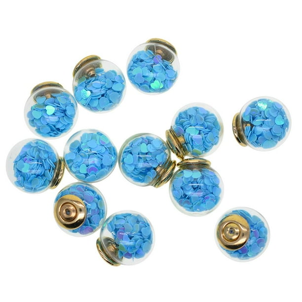Pendientes de Botón de Cristal BLESIY Aretes de Bola de Cristal