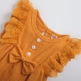thumbnail image 3 of Wxirdiow Toddler Rompers Baby Girl Tulle Romper Sleeveless Bodysuit Ruffle Tutu Smash Outfits Yellow Size,12-18 Months, 3 of 4