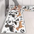 thumbnail image 2 of Kitchen Rugs Sets Of 2,Dachshund Footprint Anti Fatigue Kitchen Mat Rugs Non Slip Washable,Decorative Kitchen Floor Mats for Kitchen,Sink,Laundry,17"X47", 2 of 5