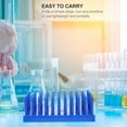 YIHONGMU Plastic Test Tube Rack Holder Blue Drying Stand for Lab Use