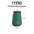 thumbnail image 6 of RTIC 12 oz Ceramic Lined Insulated Happy Hour Wine Tumbler, Leak Resistant Lid, Soft-Touch Exterior, Pine Tree, 6 of 9