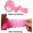 thumbnail image 3 of PINHEN 6 Pack 2" x 5 Yards Self Adhesive Bandage Breathable Cohesive Wrap Self Adherent Vet Tape Self Stick Bandage Wrap for Sports, Athletic, Wrist, Ankle, 3 of 7