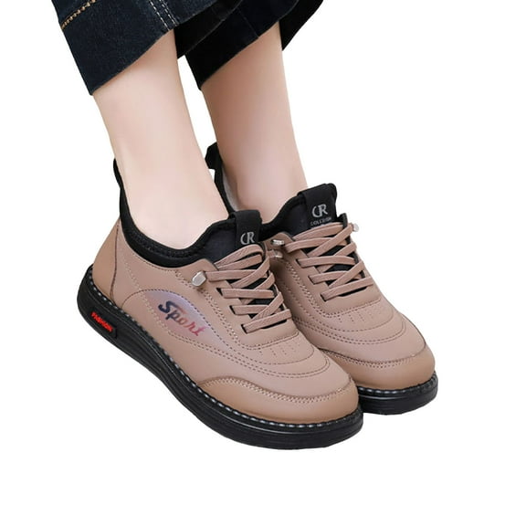 Womens Snow Boots Winter Warm Furry Lined Waterproof Walking Sneakers Slip on Stitching Ankle Booties