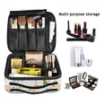 thumbnail image 2 of FORMRS Travel Makeup Bag Large Capacity Train Case Cosmetic Organizer with Adjustable Dividers, Orange Retro Flower, 2 of 8