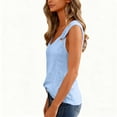 thumbnail image 6 of Inverlee Women's Solid U Neck Tank Tops Sleeveless Loose Fit Shirt Spring Summer Casual Tee, 6 of 7