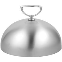NIYANGLE Household Food Cover Plate Cover Stainless Steel 1Pack Silver Dome