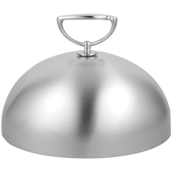 NIYANGLE Household Food Cover Plate Cover Stainless Steel 1Pack Silver Dome