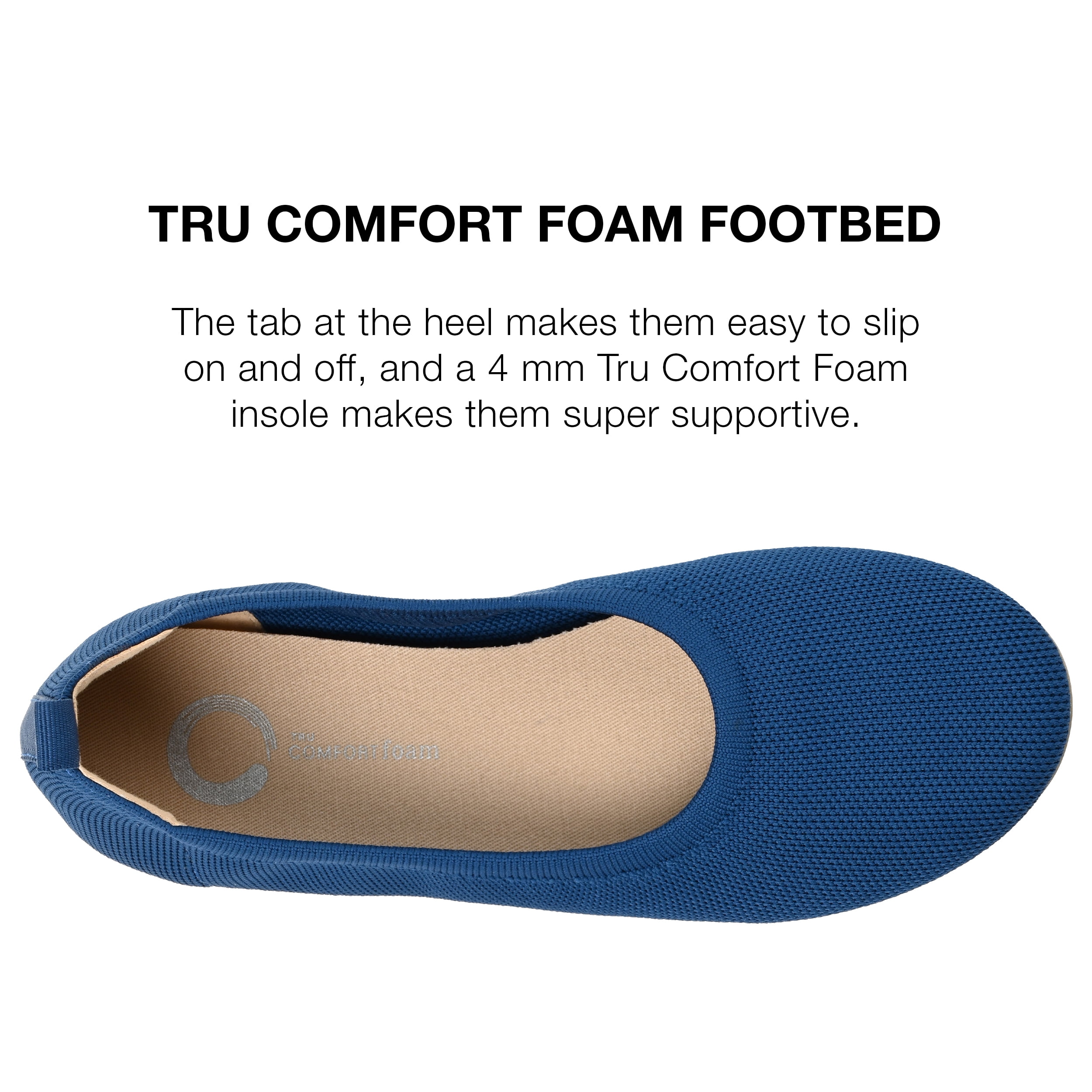 Journee Women's Jersie Knit Foldable Ballet Flats, Widths Available