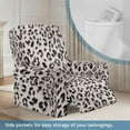 thumbnail image 4 of Psesaysky Grey Leopard Print Recliner Slipcovers with Arms 4 Pieces Lazyboy Recliner Chair Cover Home Decor Non Slip for Reclining Couches with Pockets, 4 of 7