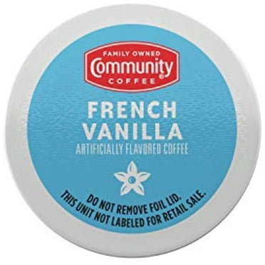 Community Coffee French Vanilla Flavored 12 Count Coffee Pods, Medium Roast, Compatible With Keurig 2.0 K-Cup Brewers, Box Of 12 Pods