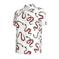 thumbnail image 3 of Daiia Red Snake Pattern Men’s Polo Shirts,Solid Deck Shirt,Classic Fit, Breathable Cotton Polo for Casual and Sport Wear-4X-Large, 3 of 9
