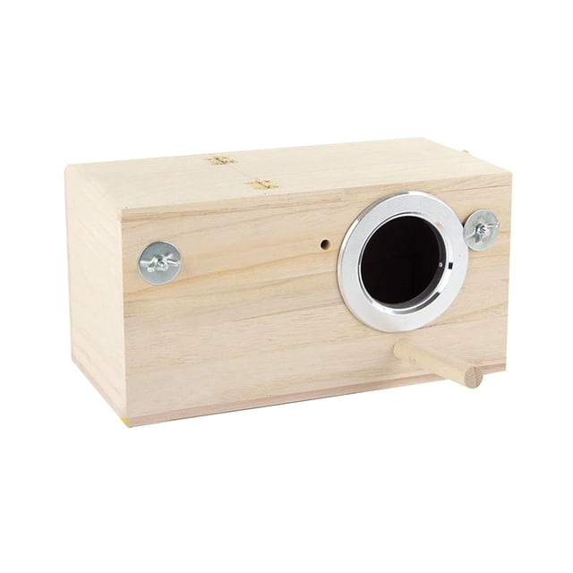 Caja nido de madera para cría de pájaros, casa de apareamiento para cacatúas, agapornis y periquitos. M Apertura derecha