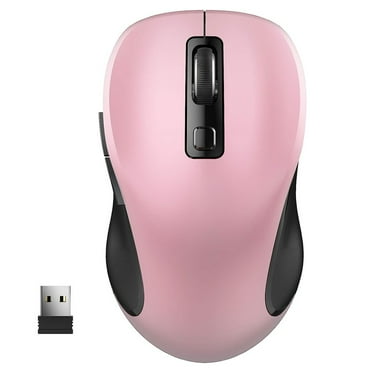 Idealforce 2.4G USB Ergonomic MAC Wireless Mouse with 6 Button 3Mode For PC Laptop Computer  pink