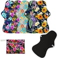 thumbnail image 1 of 6pcs Resuable Incontinence Pads Resuable Waterproof Resuable Menstrual Pad Sets Including 5Pcs Heavy Flow Menstrual Pads Mama Cloth Sanitary Napkins + 1Pc Mini Wet Bag, 1 of 8