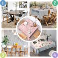 thumbnail image 5 of Floral 42" Square Waterproof Tablecloth, Floral Print Polyester Table Cover, 5 of 6