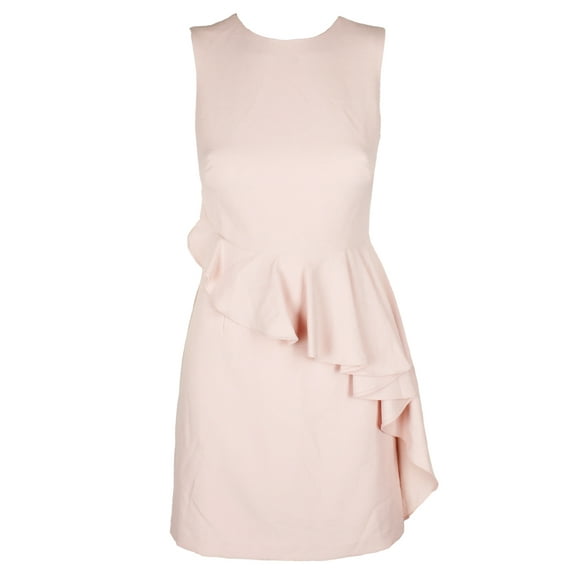 Vince Camuto Womens Pink Sleeveless Ruffle Detail Sheath Dress 2