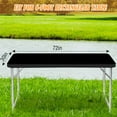 thumbnail image 3 of Deago Rectangle Table Cloth Cover Waterproof Polyester Elastic Fitted Tablecloth for 6 Foot Tables Washable Folding Table Protector for Picnic, Camping, Outdoor (Black, 30"x72"), 3 of 10