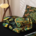 thumbnail image 5 of jejeloiu Vibrant Mandala Zipper Twin Comforter Sets with Fitted Sheet and 2 Pillowcases For Men Women,Peacock Pattern Zipper Bedding Set,Multi Black,Black Reversible,4-Piece, 5 of 7