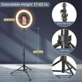 thumbnail image 3 of Anillo de luz para selfies, tamaño uBeesize, 12 pulgadas, con soporte para trípode de 62 pulgadas y control remoto, 3 of 6