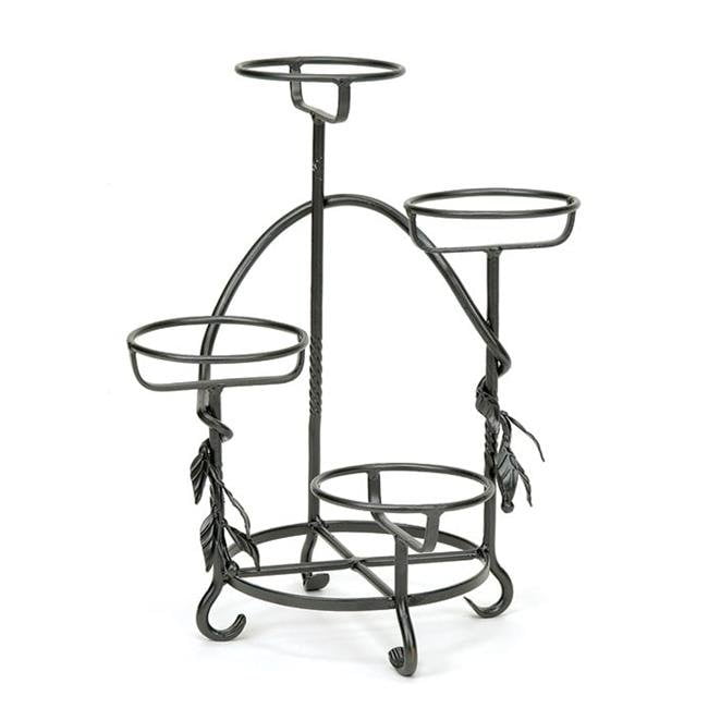 Achla Designs Small Wrought Iron Toadstool Stand 12 1/2-in H Graphite New 
