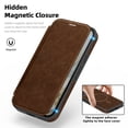 thumbnail image 2 of TECH CIRCLE For Google Pixel 9a Flip Wallet Phone Case 6.3" 2025 Release with 3 Card Slots, RFID Blocking, Compatible with MagSafe, Magnetic Closure, PU Leather Protective Lightweight Cover, Coffee, 2 of 8