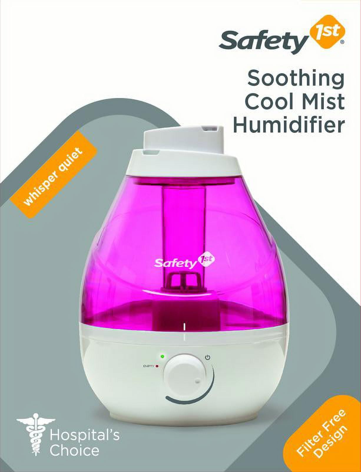 Safety 1st 360° Cool Mist Ultrasonic Humidifier, Raspberry 
