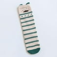 thumbnail image 4 of AJTQTH Toddler Grips Slippers Socks Girls Boys Unisex Non-Slip Indoor Walking Socks Cute Cartoon Embroidered Striped Long Socks Warm Winter Cotton Clothes Khaki 0-1 Years, 4 of 4