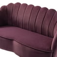 thumbnail image 2 of Cute Loveseat Sofa with Flower Shaped Back Design, Purple, 2 of 10