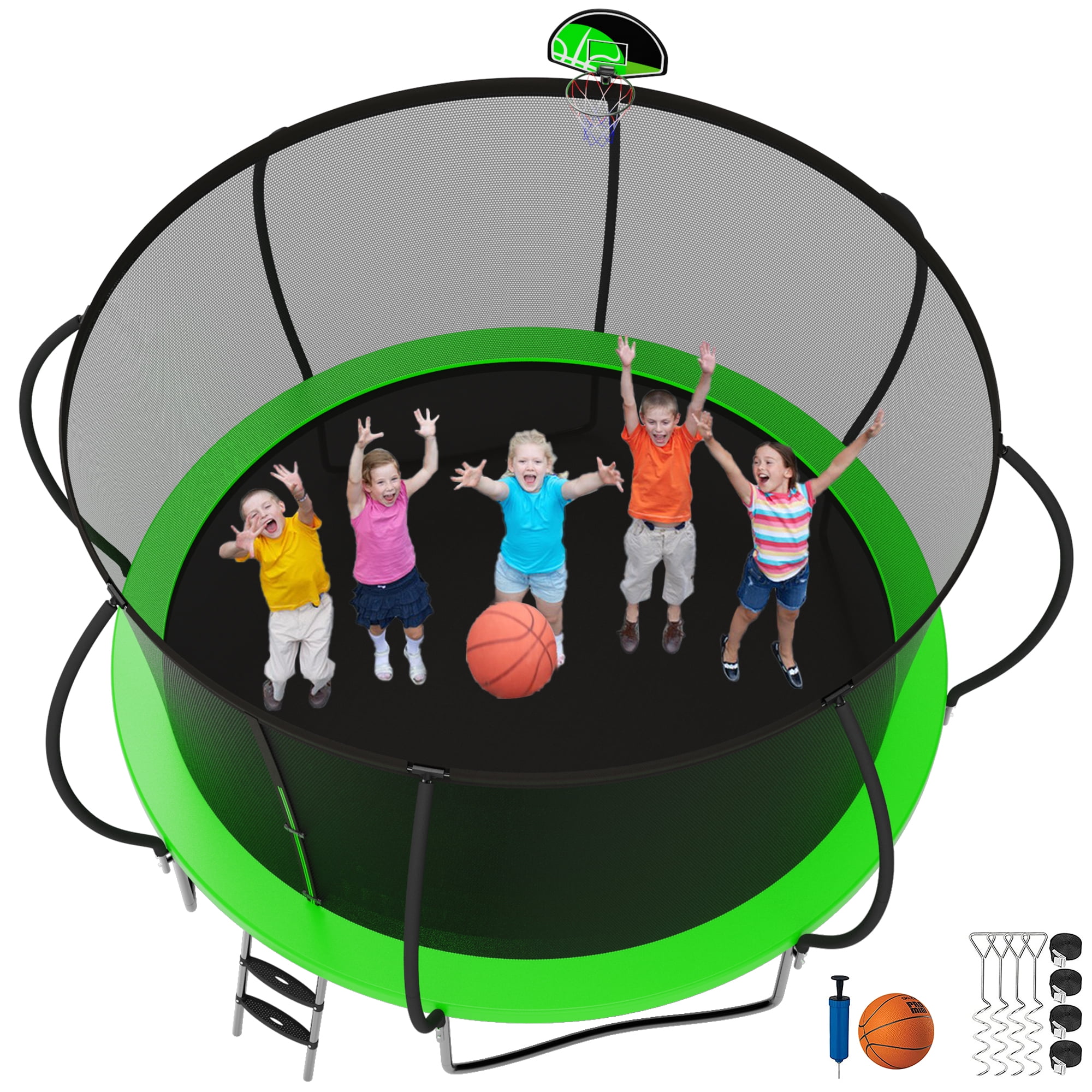 DreamBuck 1500LBS Trampoline for Adults and Kids, 12FT 14FT 15FT 16FT