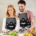 thumbnail image 3 of Black Gothic Skull Butterfly Pattern Apron-Garden Aprons for Women with Pockets-Cotton Linen Waterproof Kitchen Cooking Gardening Aprons Adjustable for Kitchen,Cooking,BBQ and Salon 33x27 Inch, 3 of 7