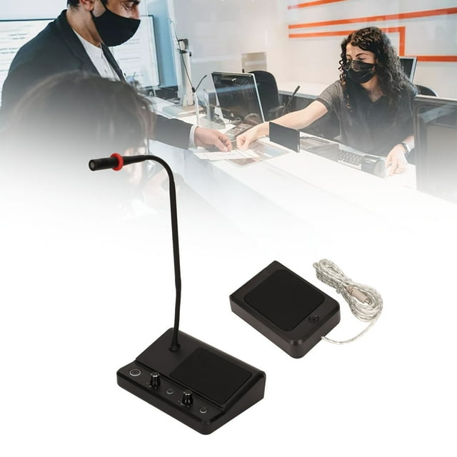 Micrófono de altavoz de ventana intercomunicador de doble vía con salida de alta potencia de 5 W baja impedancia alta sensibilidad para banco para estación de automóvil