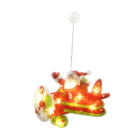 

JDEFEG Stained Glass Bath Fountains Christmas Wall Window Glass Led Lamp Decoration Pendant Garland Christmas Decorations Multi-Color