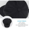 thumbnail image 2 of Women's Faux Linen Newsboy Cap with Drawstring, Lightweight Ventage Casual Baker Boy Hat, 2 of 7