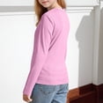 thumbnail image 5 of FAIWAD Girls Long Sleeve Shirts Crewneck Ribbed Knit Tops Casual Base Layer T-Shirts, 5-16 Years, 5 of 9