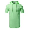 thumbnail image 1 of FashionOutfit Men's Solid Drawstring Hood Short Sleeve Top, 1 of 1