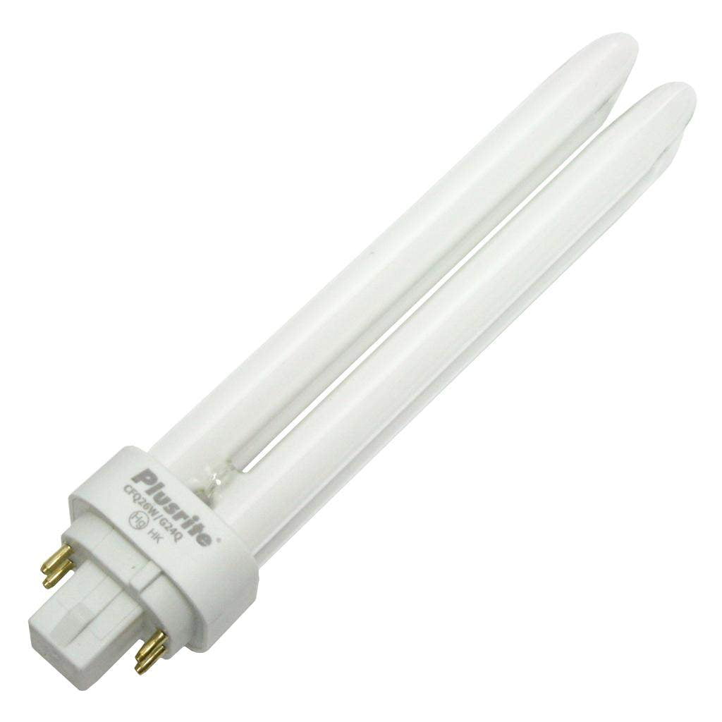 Compact Fluorescent 3500K Plusrite CFQ26W/G24d/835-26 Watt CFL Light Bulb 2 Pin G24d-3 Base 