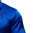 thumbnail image 3 of Yongwang Mens Big and Tall Print Dress Shirts Lapel Collar Button Down Shirt Fashion Business Casual Long Sleeve Shirt, 3 of 5