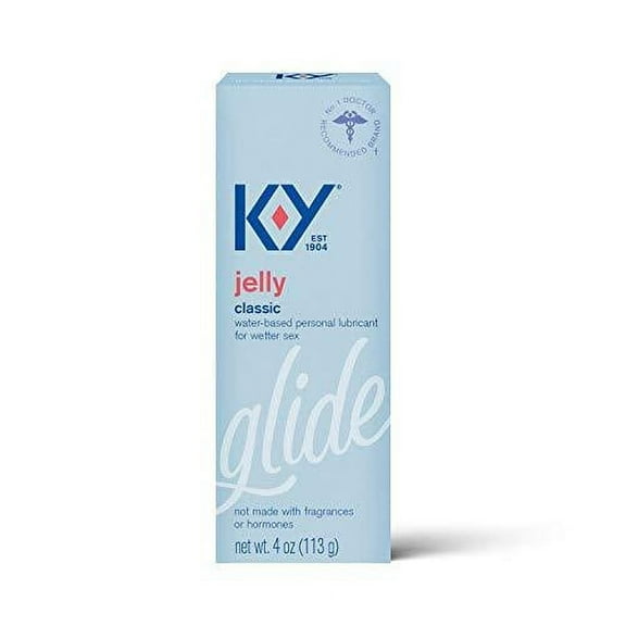 K-Y Jelly Lube, Personal Lubricant, Water-Based Formula, Safe to Use with Latex Condoms, For Men, Women and Couples, 4 FL OZ (Pack of 3)